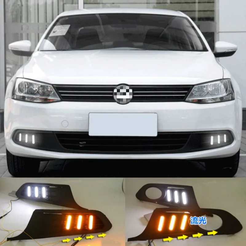 

For Volkswagen VW Jetta Sagitar MK6 2012 2013 2014 car styling driving LED DRL Daytime Running Light Daylight