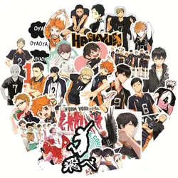 50 peças adesivos bonitos de anime haikyuu!! Hinata shoyo kageyama tobioma, adesivos fofos para diário diy planejador kawaii papelaria