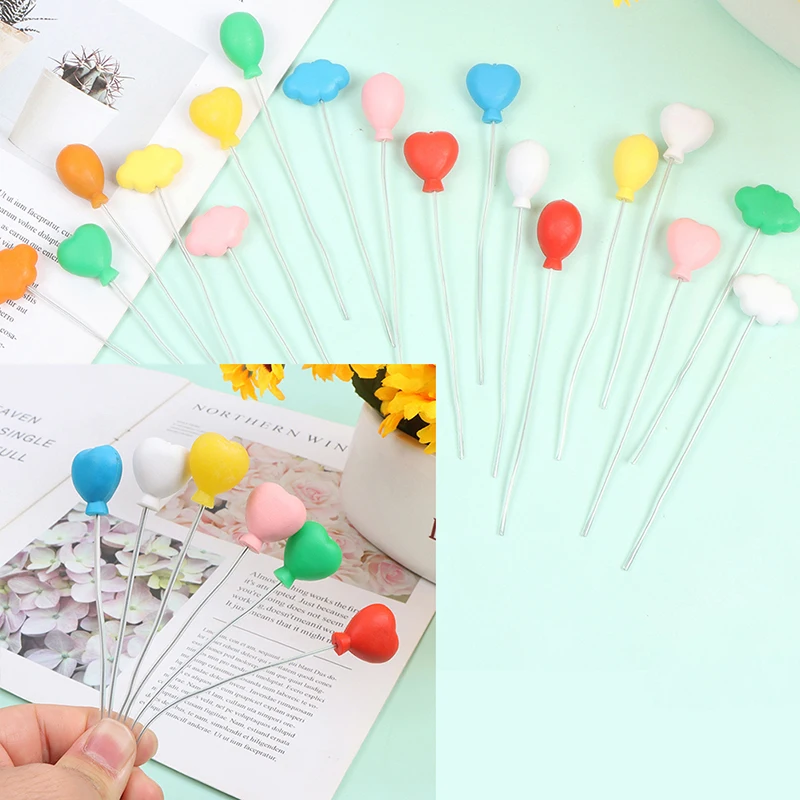 6Pcs/set 1:12 Dollhouse Miniature Colorful Balloon Micro Landscape Accesories