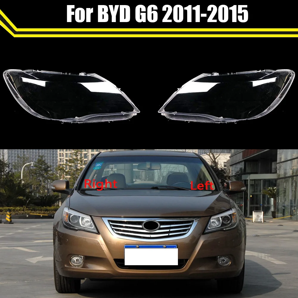 

Front Car Transparent Lampcover For BYD G6 2011 2012 2013 2014 2015 ​Lampshade Caps Shell Auto Light Clear Lens Headlight Cover