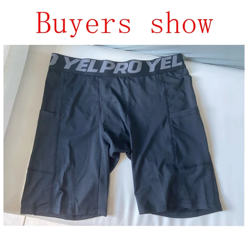 Compression Shorts Men Shorts Pants Running Shorts Men Jogging Bodybuilding Fitness Workout Tights Shorts Quick-Drying Bottoms