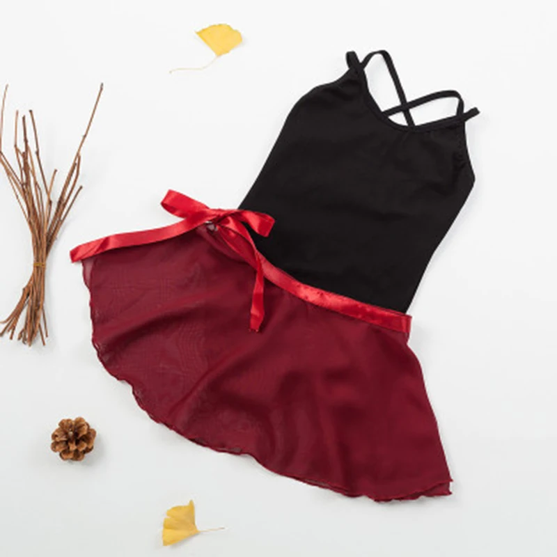 Vestido de balé infantil feminino, roupa de dança, bailarina com malha e saia