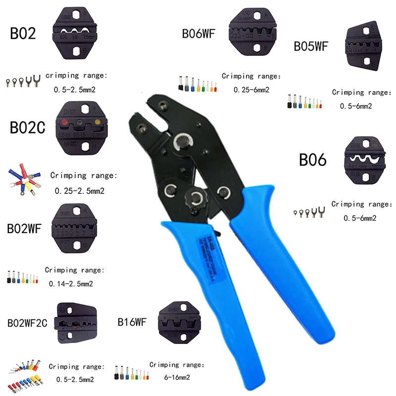 Die Sets for HS and DN series pliers crimper not for AM-10 Pneumatic Crimping Tool and EM-6B1/2 Electrical Tools