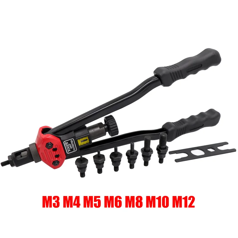 HIFESON ALLSOME BT-607 16" Manual Riveter  Gun Hand Rivet Tool Kit Rivet Nut Setter Nut Setting Tool M3/M4/M5/M6/M8/M10/M12