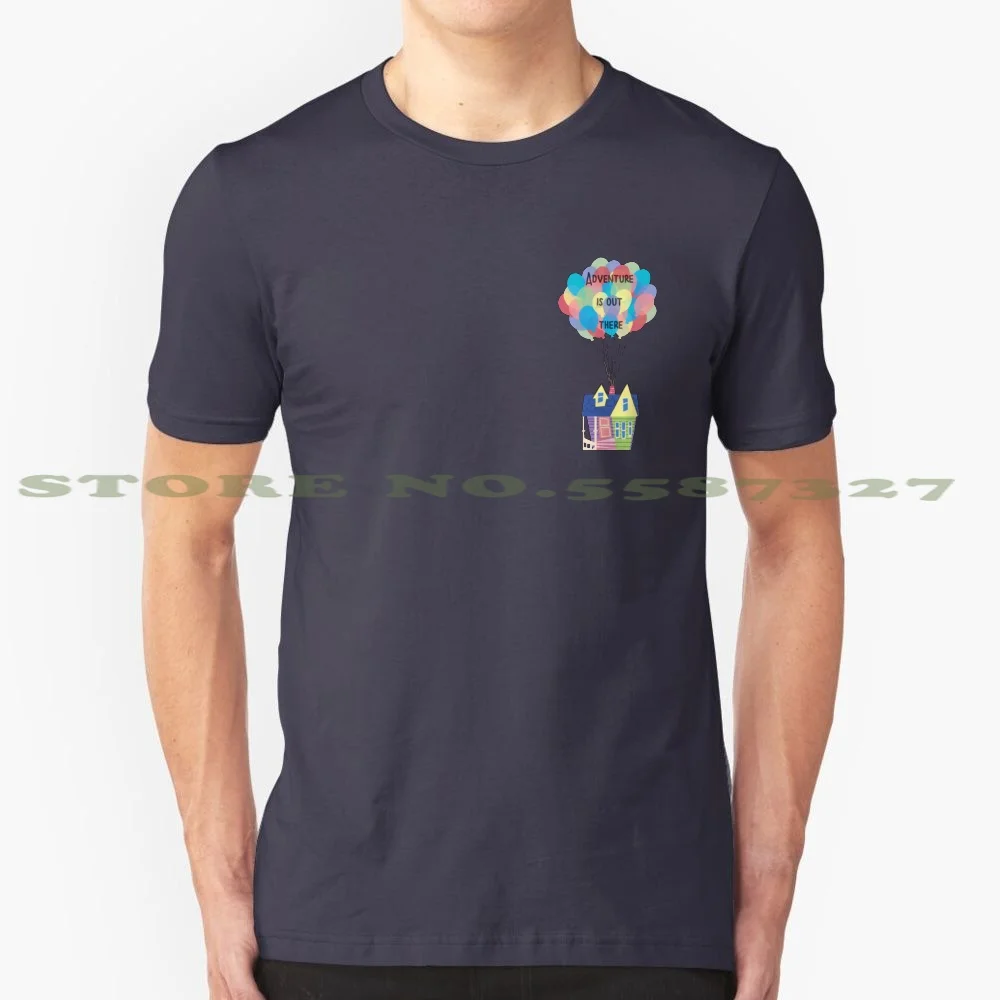 Adventure Is Out There! 100% Pure Cotton T-Shirt Home Adventure Is Out There Pixar Up Fanart Balloons Happy Inspiration