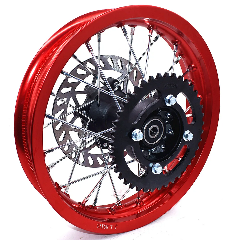 1.40-14 inch Front 1.85-12 inch Rear Rims Aluminum Alloy Wheel sprocket Disc Brake For KLX CRF Kayo BSE Dirt Pit Bike Motorcycle