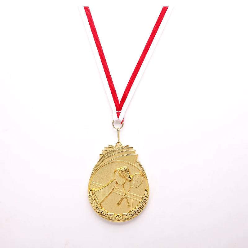 Badminton Medals Gold Color Medal and Silver Color Medal and Branze Color Meda print for free back of the medal6.5*8.0cm