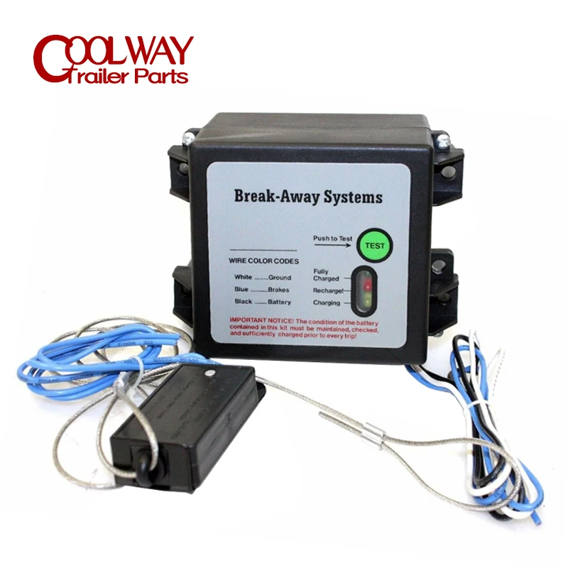 

Electric Break Away System Kit 12V Separation Runaway Caravan Trailer Camper Not Including The Battery