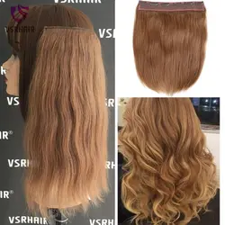VSR-extensiones de cabello con Clip, una pieza, 100g, 120g, 150g, máquina de calidad europea, Remy, con 5 Clips