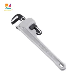 10/14-Inch Pipe Wrench, 40% Lighter Aluminum Plumbing Wrench, Heavy Duty Straight Pipe Wrenches Jaw Max Capacity 2 inch