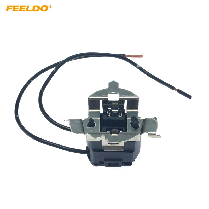 FEELDO 1PC Car Light Bulb Base Holder Socket Wire Adapter For Volkswagen Sigtar H7 Halogen Lamp Connector Wiring Harness #HQ6406