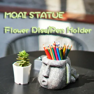 

Creative Moai Pen Holder Student Storage Tank Resurrection Island Stone Portrait Flower Pot Moai Office