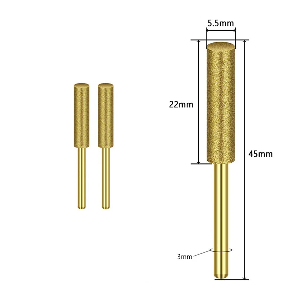 Affilacoltelli diamantati 2Pcs affilacoltelli cilindrici da 4/4/8/5/5mm utensili per affilare i trapani