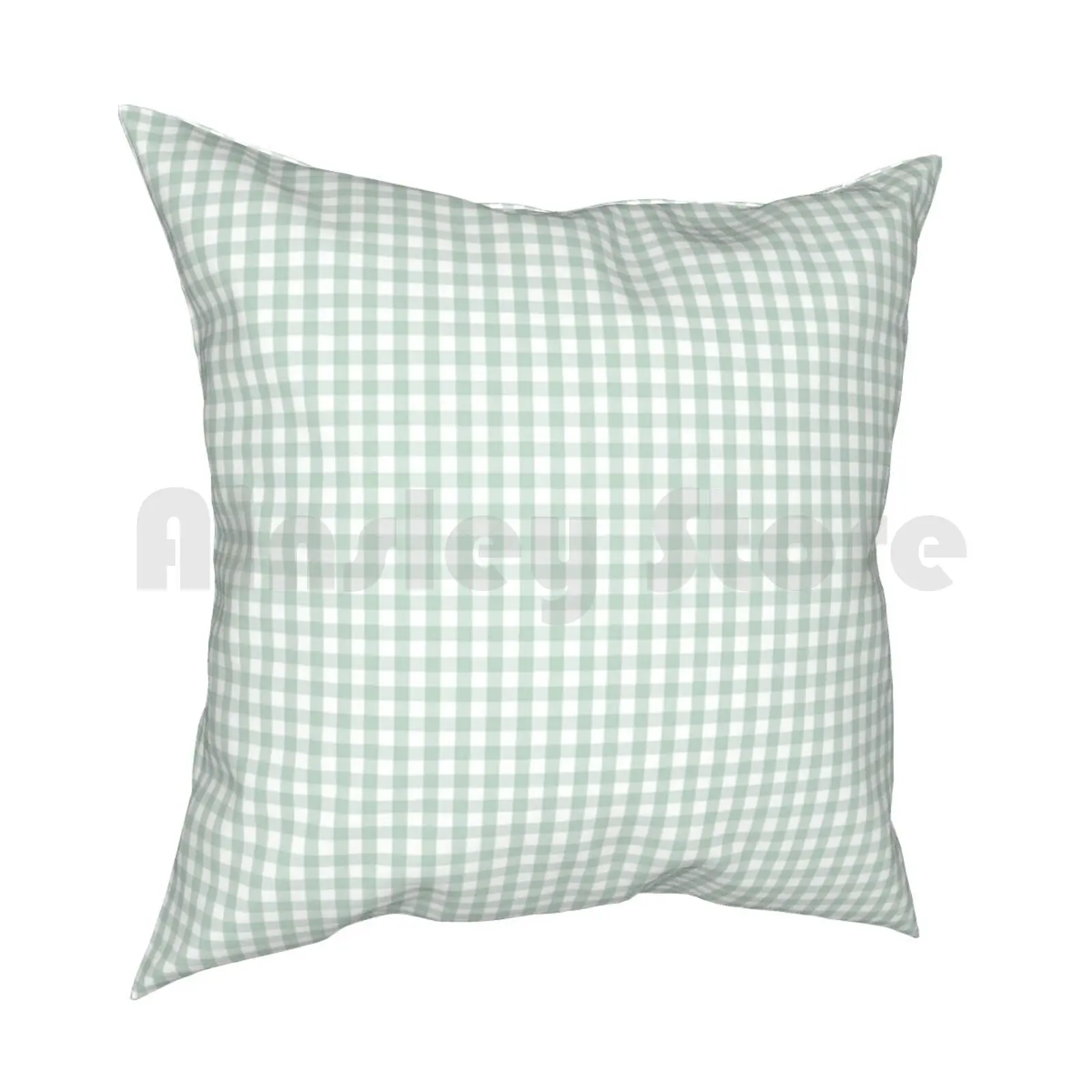 Gingham In Sage Pillow Case Printed Home Soft DIY Pillow cover Gingham Pattern Allover Pattern Patterned Pretty Chic Shabby