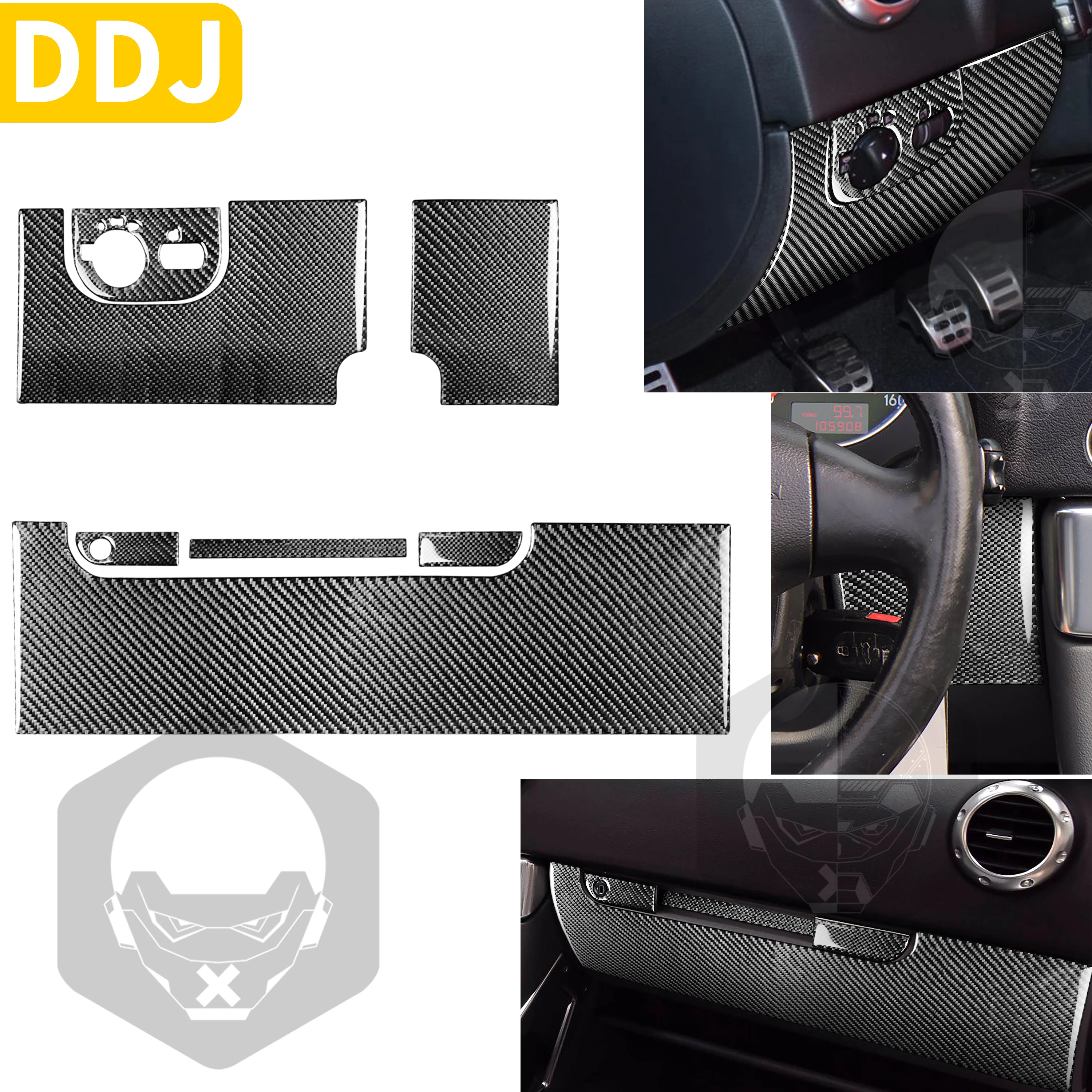 

Carbon Fiber Cover Dashboard Panel Sticker Kit For Audi TT MK1 8N 2001-2006 Interior Car Glove Box Headlight Button Accessories