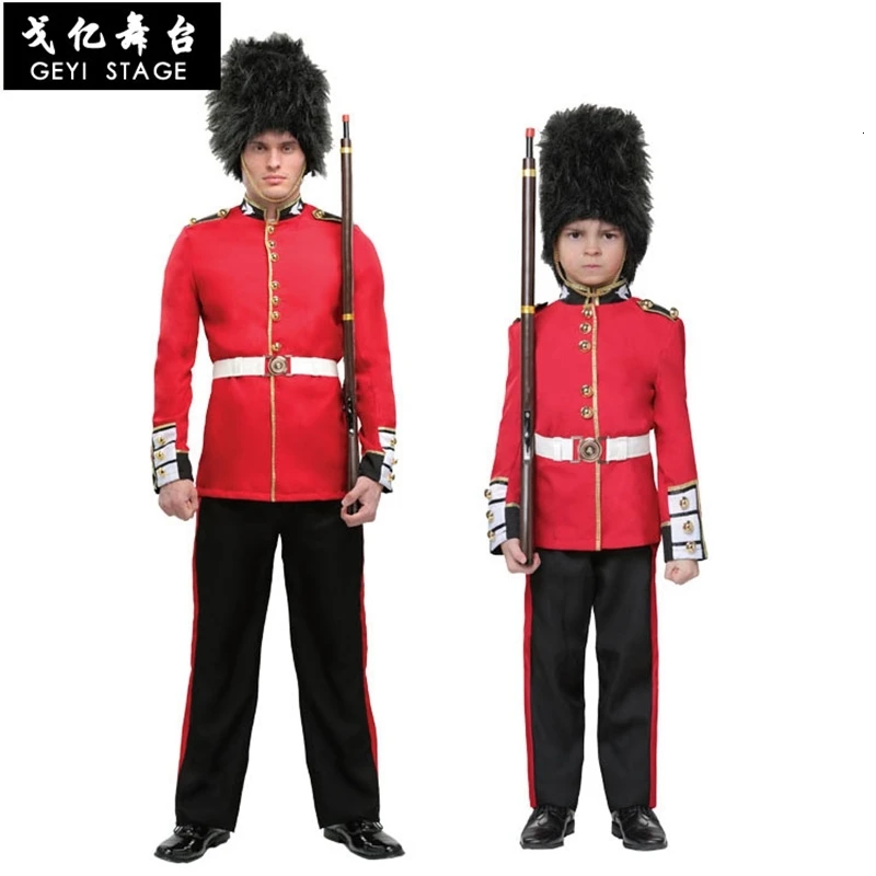 

Halloween Costume For Children British Royal Guard Uniform Boys Cosplay Costume American soldier uniform Party Performance