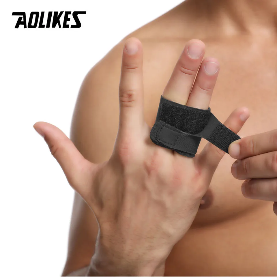 AOLIKES 1PCS Finger Splint Wraps Adjustable Finger Brace Finger Guards for Arthritis Sport Finger Support Sleeves Protector