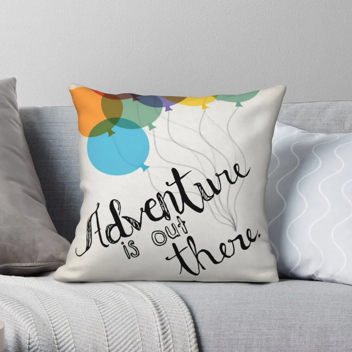 

Adventure Is Out There Square Pillowcase Polyester Linen Velvet Pattern Zip Decor Room Cushion Cover