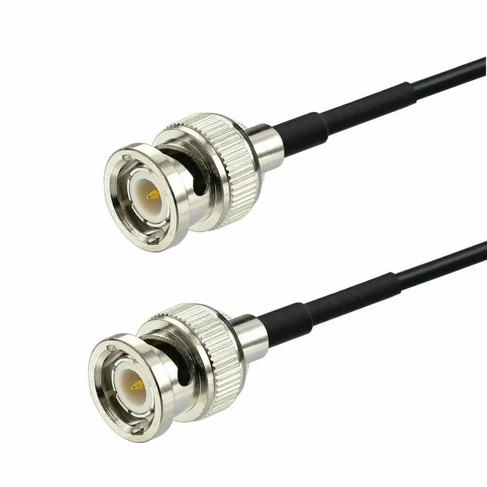 

YiNiTone 20inch/50cm 11inch/30cm BNC male plug to BNC male jack connector Q9 50ohm jumper pigtail RG174 cable