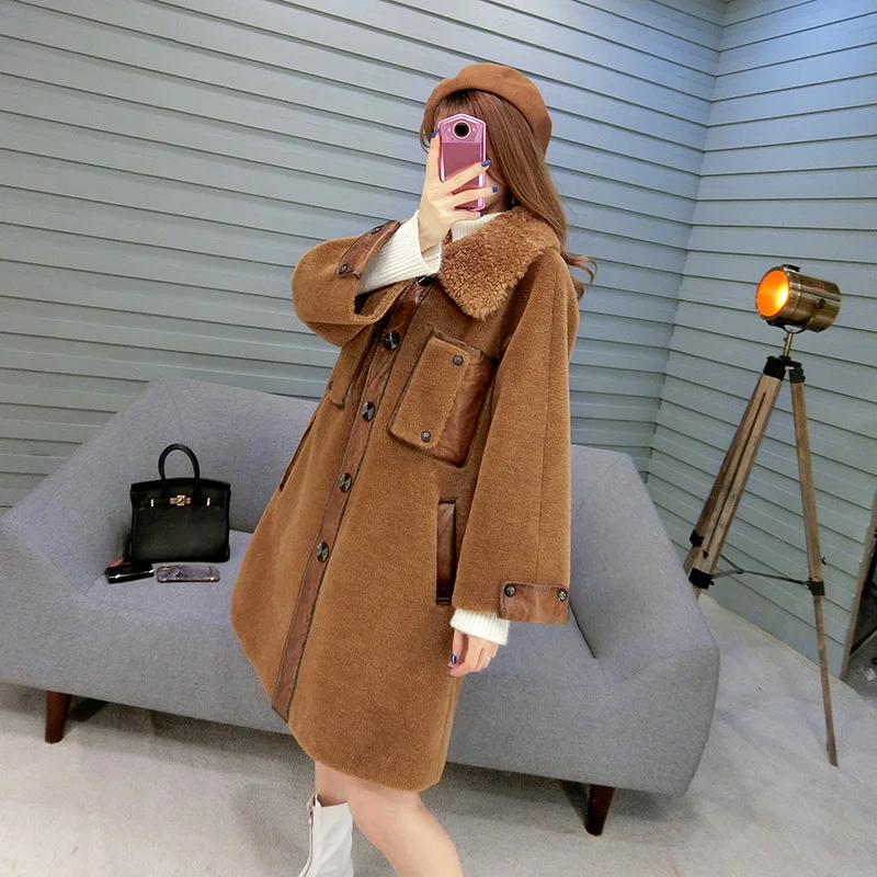 

Real Fur Coat Women Sheep Shearling Winter Coat Women Korean Wool Jacket Women Clothes 2020 Manteau Femme BGS80760 YY1093