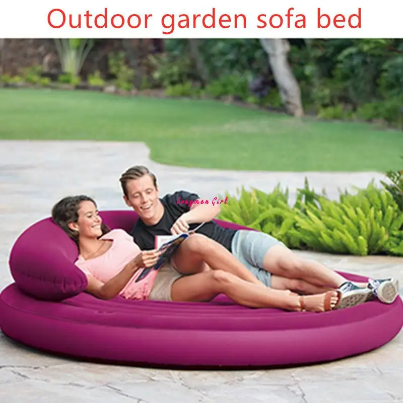 Folding Inflatable Sofa Bed For Travel Beach Lounger Chaise Multifunction Bedroom Living Room Big Sofa Outdoor Garden Furniture