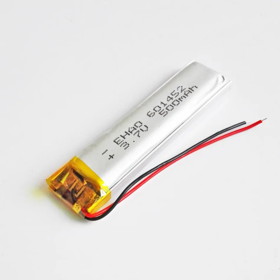 3.7V 500mAh 601452 litowo-polimerowa LiPo akumulatory do Mp3 smartwatch GPS głośnik Bluetooth rejestrator słuchawkowy