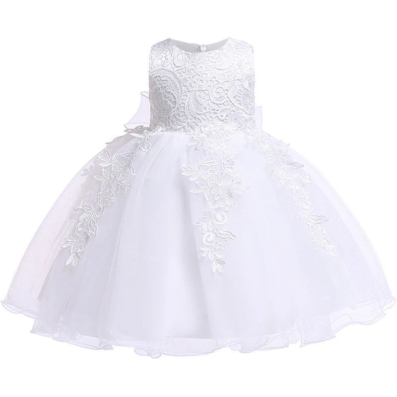 Baptism 1st Birthdays Dress For Newborn Dresses Infantil Christening Clothes Big Bow Baptism Princess Tutu Dress 0 3 24M