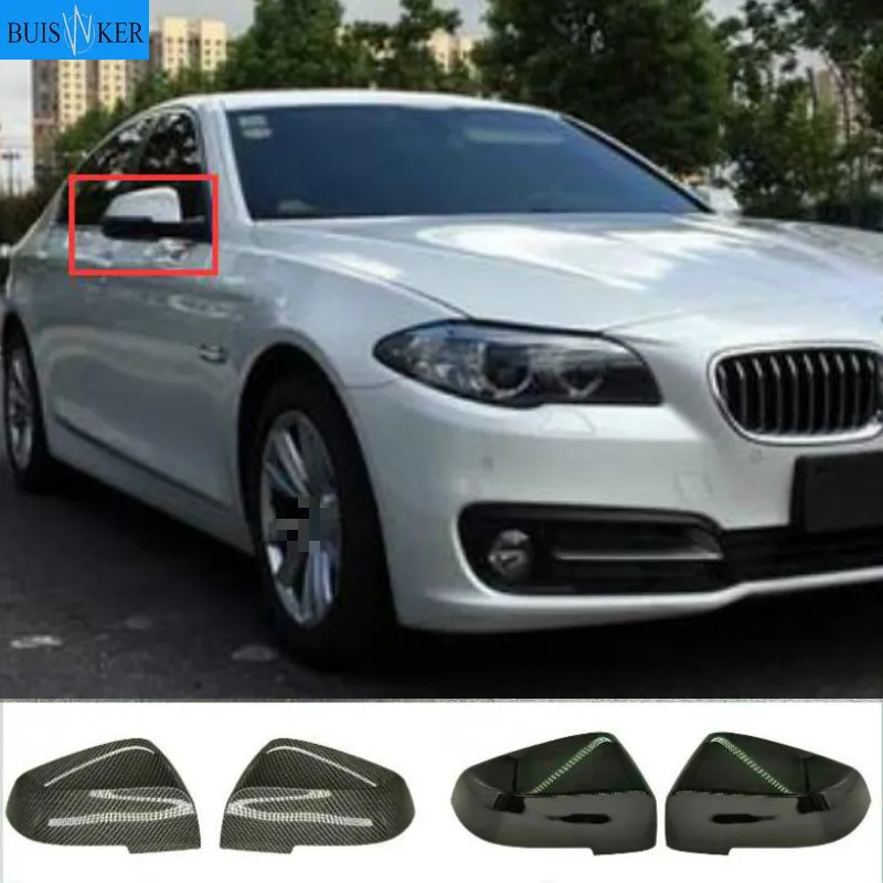 

Pair Mirror Covers Side Rearview Mirror Cover Cap For Bmw 5 6 7 Series F10 F18 F11 F06 F07 F12 F13 F01 2014 2015-16 Gloss black