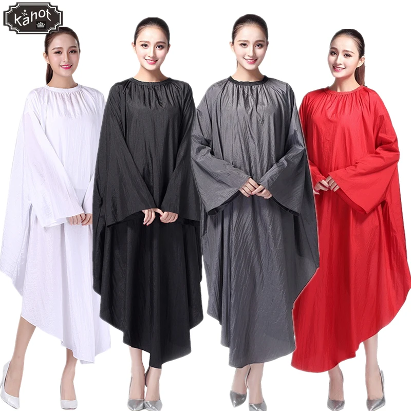 

Hair Salon Professional Barber Hairdressing Cape Waterproof Non-Sticky Hair Hairdresser Haircut Apron Long Sleeve Gown Shawl