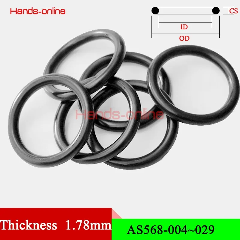 O-ring NBR rubber Rubber o ring gasket CS/Thickness 1.78mm/0.07in  Hydraulic Ring Oil Gas seal gasket AS568-004-029 0.07-1.575in