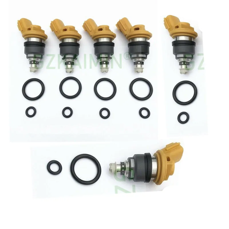 set of 6 555cc Nismo FUEL INJECTOR NOZZLE  16600-RR543 16600RR543 yellow for nisaan 300ZX Z32 RB25DET VG30DETT SR20DET KA24