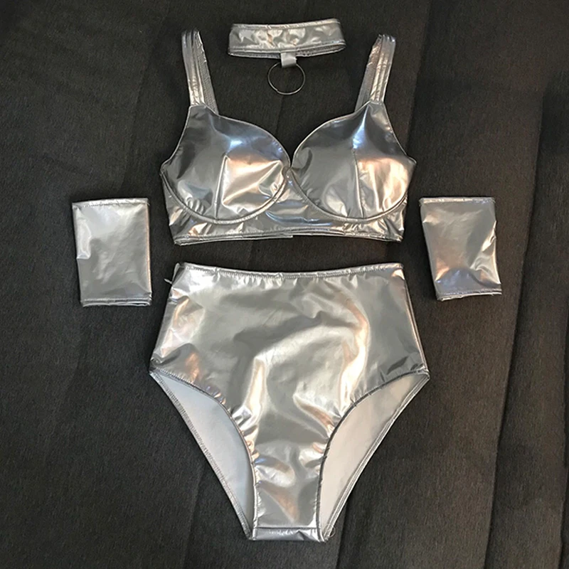 متعدد الألوان القطب ملابس الرقص ملهى ليلي بار زي بيكيني فضي النساء الجاز Dancewear جوجو راقصة عرض مسرحي الزي VDB3182 #1