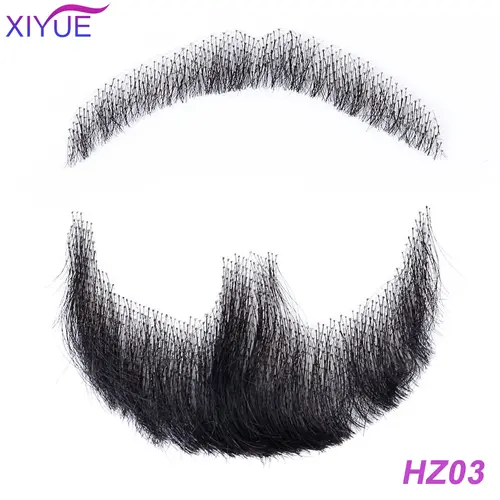 XIYUE synthetic Lace Beard Fake Moustache For Men Mustache Hand Made By Real Hair Cosplay Synthetic Lace Invisible Beards - Image 16