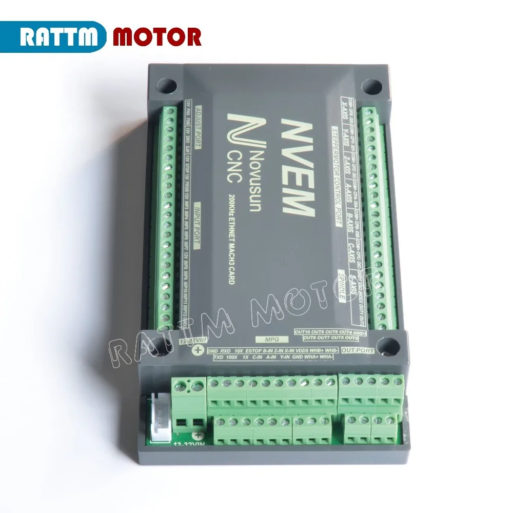 Imagem -05 - Navio Livre Eixo Nvem Cnc Controlador 200khz Ethernet Mach3 Cartão de Controle Movimento para Motor Deslizante Servo Motor do Motor de Rattm de