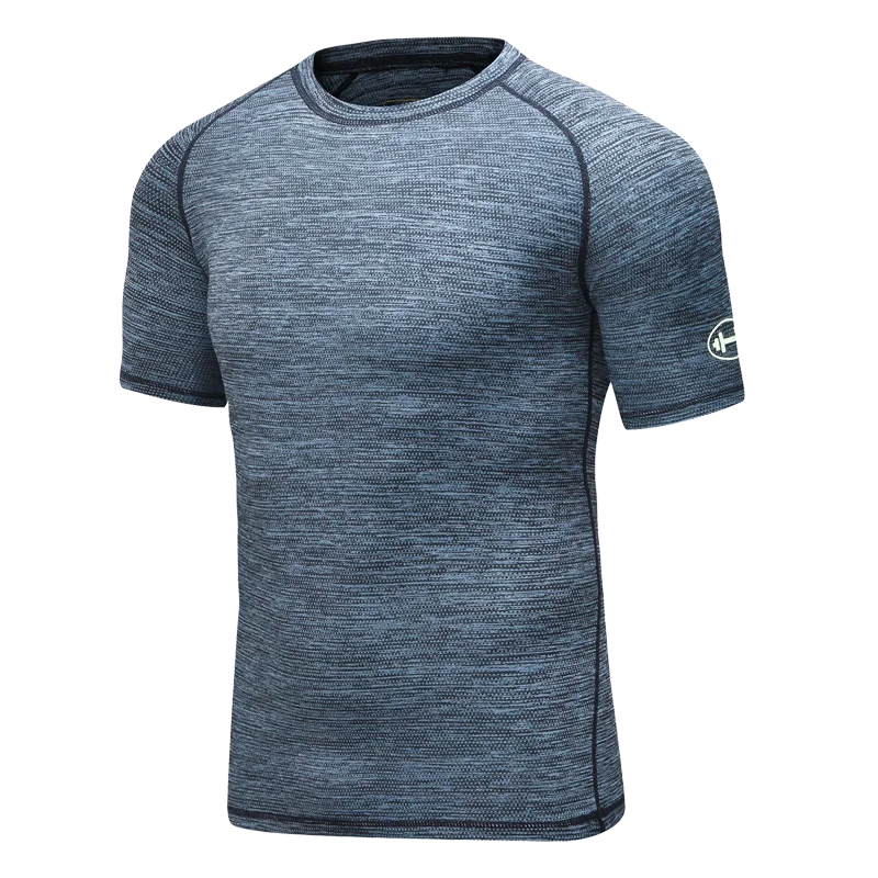 

Outdoor Sports Summer Fitness Yoga Short Sleeve T-shirt Breathable Quick Drying Super Elastic Men Shirt Fit T-shirt Dropshipping