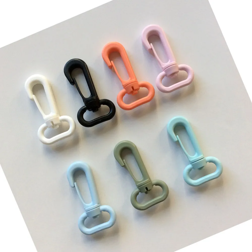 5pcs20mm Plastic Colorful Lobster Clasp Hook Clips Connectors For Key Chain Hooks DIY Jewelry Making Supplies Backpack Accessori