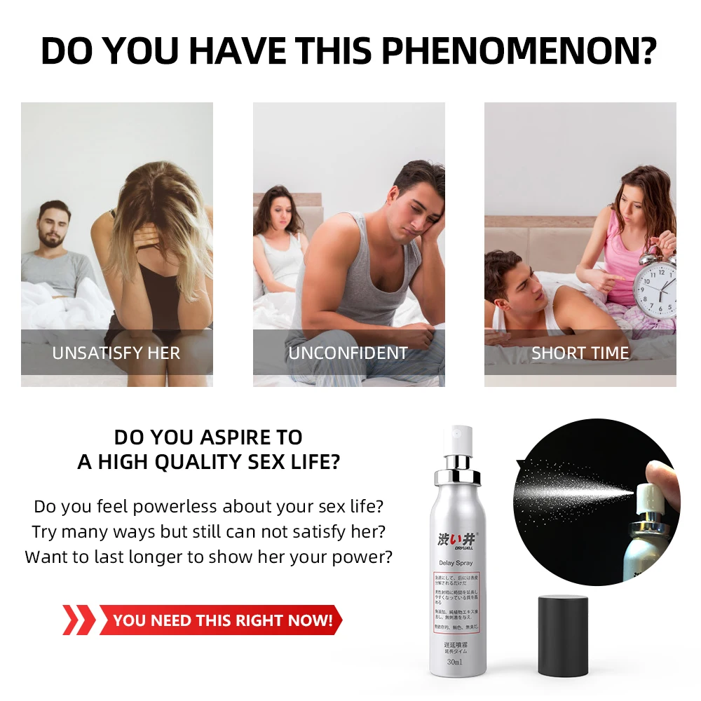30ML+5ML Spray de atraso sexual para homens Não entorpecente Ejaculação retardada masculina Spray de sexo Sprays para prolongar o homem Ejaculação