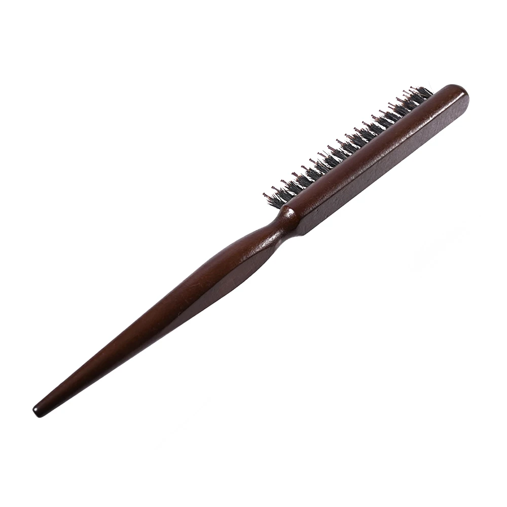 Salão de beleza profissional provocando escovas de cabelo de volta madeira linha fina pente extensão hairbrush hairdressing ferramentas estilo diy 1 pcs