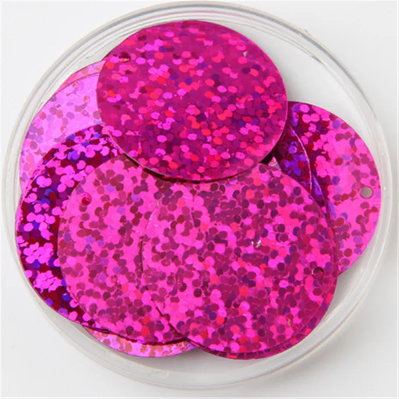 Sequin 30mm Pvc Flat  Round Loose Large Sequins Paillettes Sewing Wedding Crafts Women DIY Accessory Lentejuelas Para Coser 10g