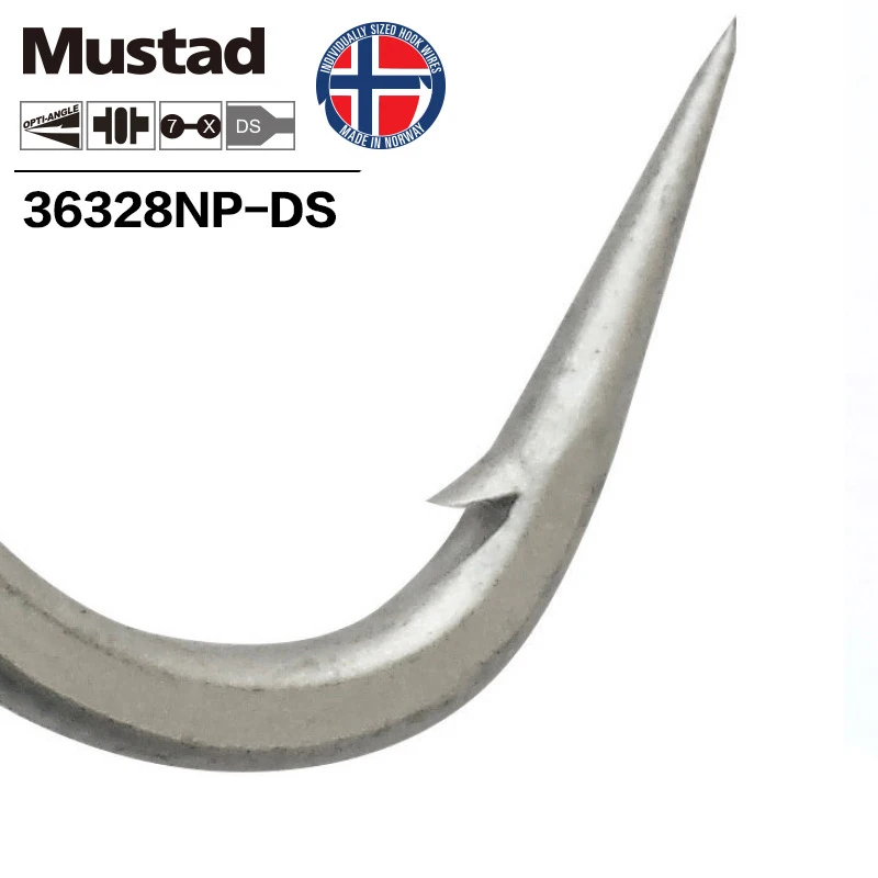 Mustad Norway Origin Fishing Hook Top Quality High Carbon Steel Treble Hook Barbed Hook, 2/0 -7/0# ,36328NP-DS