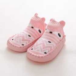 Calzini per bambini con suola in gomma calzino per neonato neonato autunno inverno calzini per bambini scarpe antiscivolo calzino con suola morbida 0-24 mesi