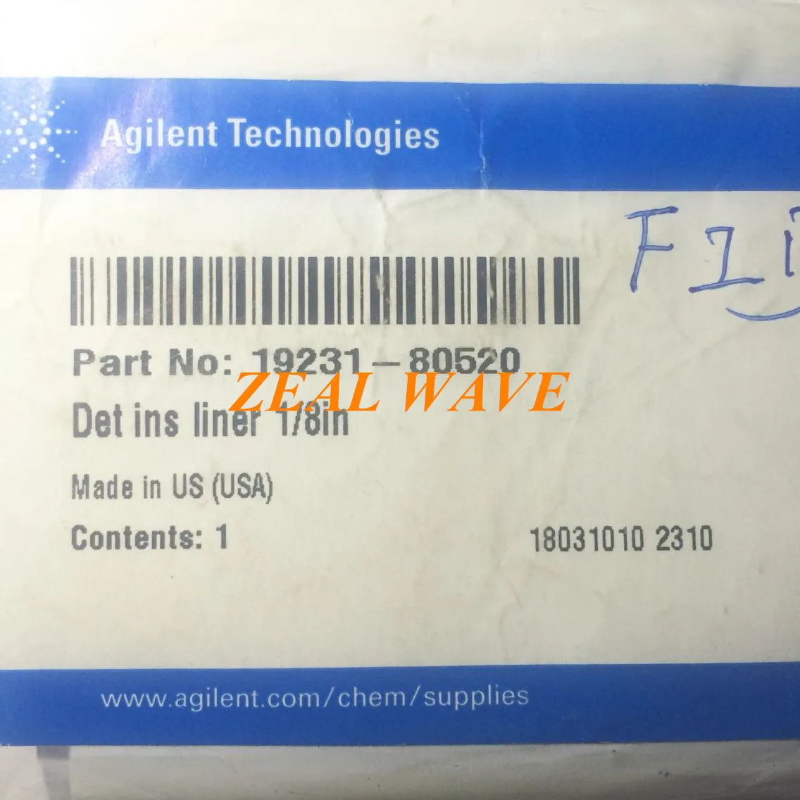 

19231-80520 1 8in FID NPD Packed Column Adapter Agilent Supplies