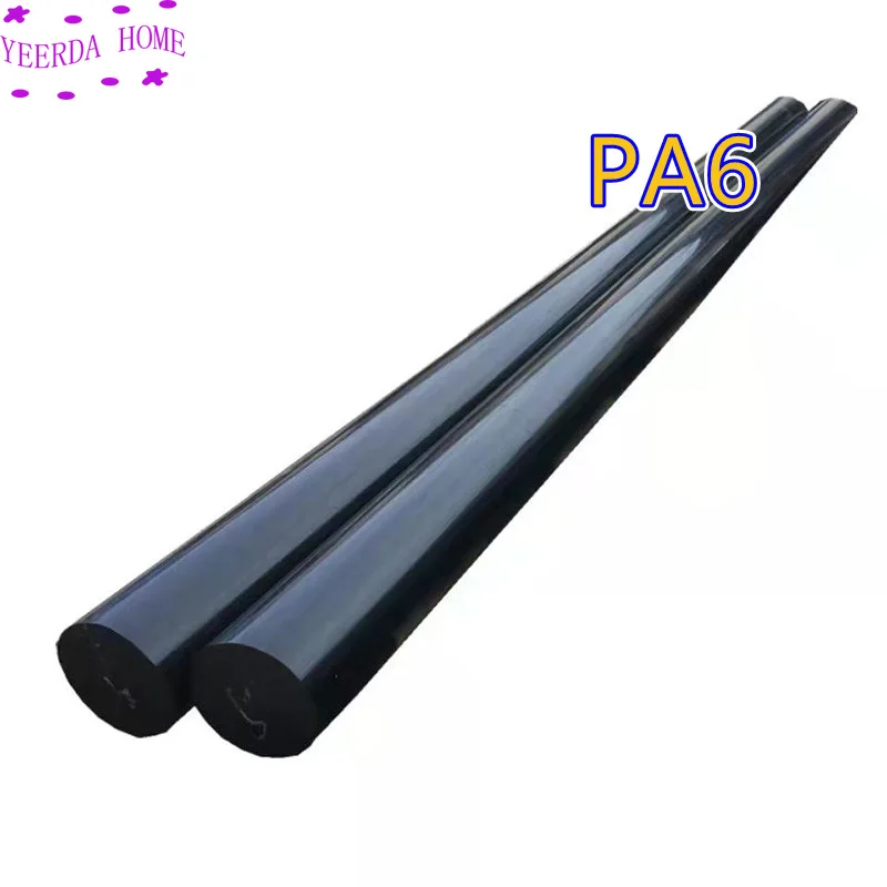 أسود بولي أميد عصا PA6 قضبان النايلون النقي ارتداء مقاومة قضيب dia.20mm ~ 45 مللي متر بار لتصنيع الآلات