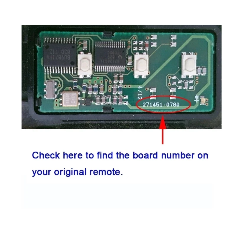 Lonsdor-mando a distancia sin llave inteligente LT20-03, PCB con Chip 4D, 433,92 MHz, para Toyota Alphard 2006-2016, número de placa 271451-0780