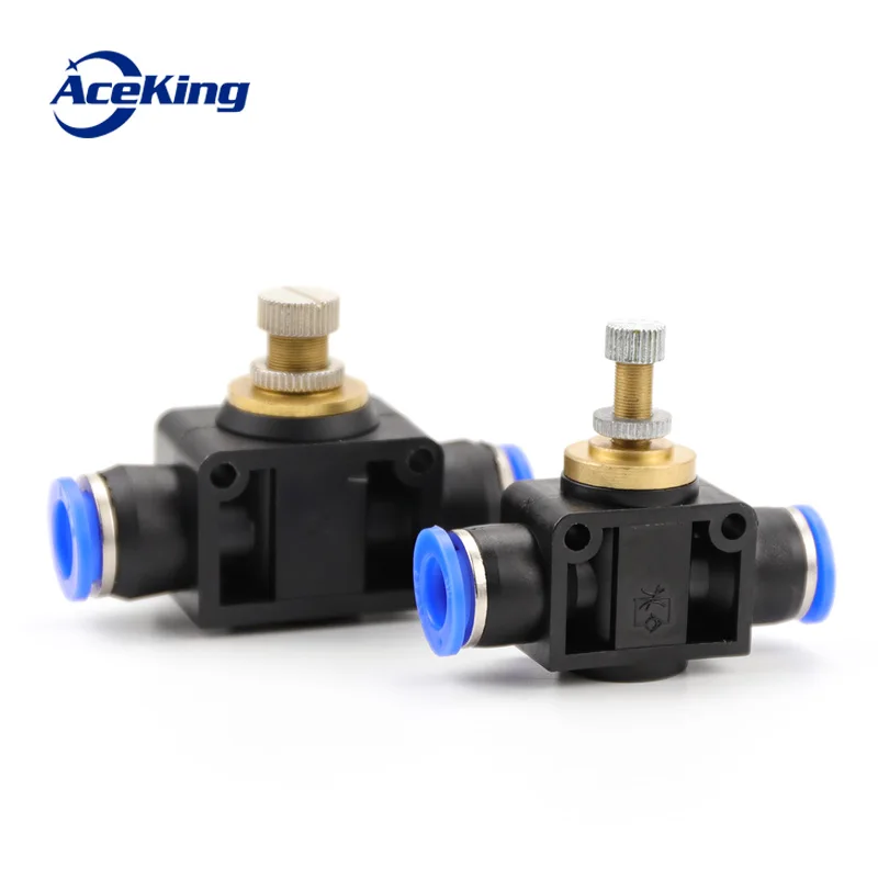 SA Gas pipe plastic quick connector LA4/6/8 flow limiting valve PA6/10/12 through pipe throttle LSA8/6 SA-4 SA-6 SA-10 SA-12