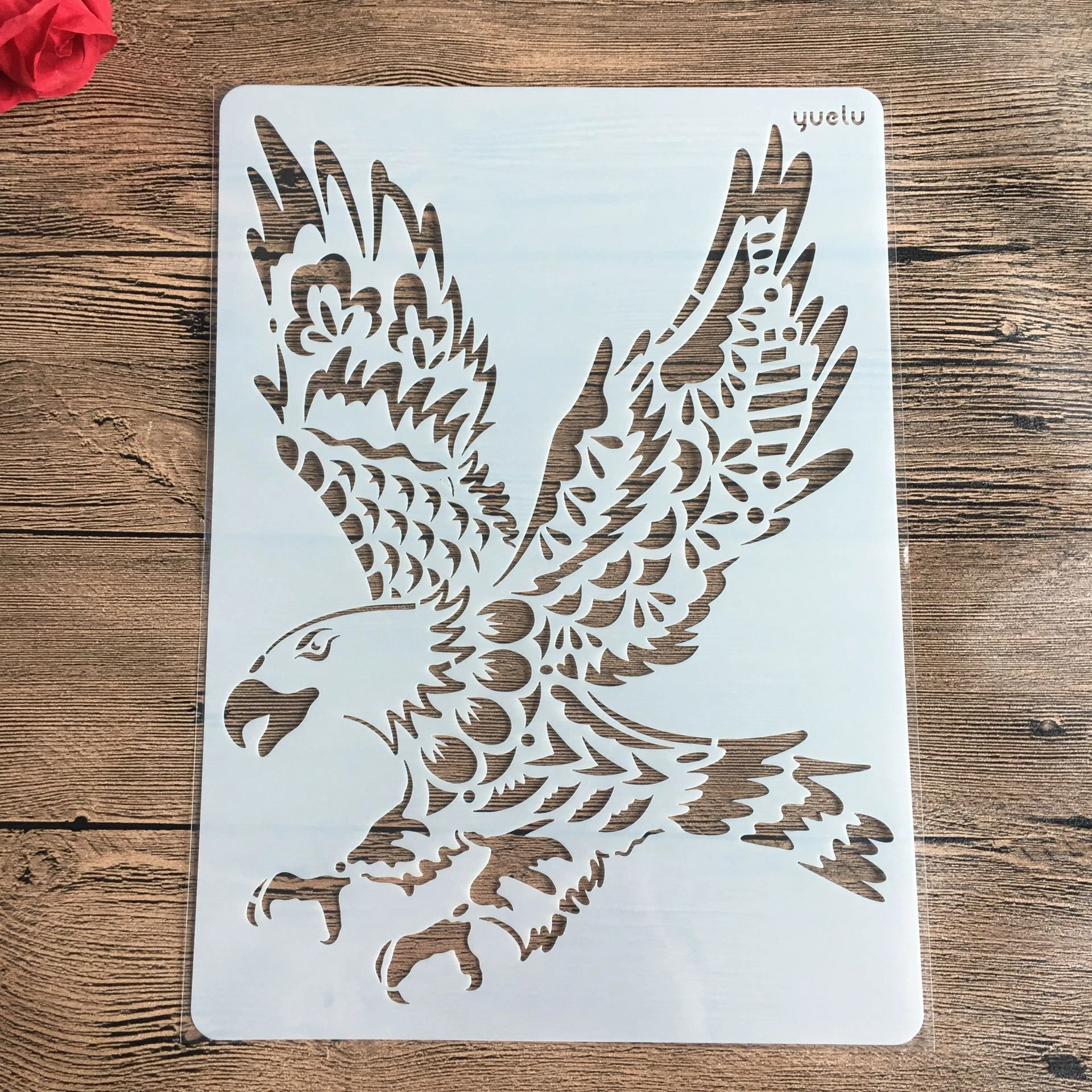 A4 29 * 21cm creative animal eagle  DIY stencil wall painting scrapbook coloring photo album decorative paper card template