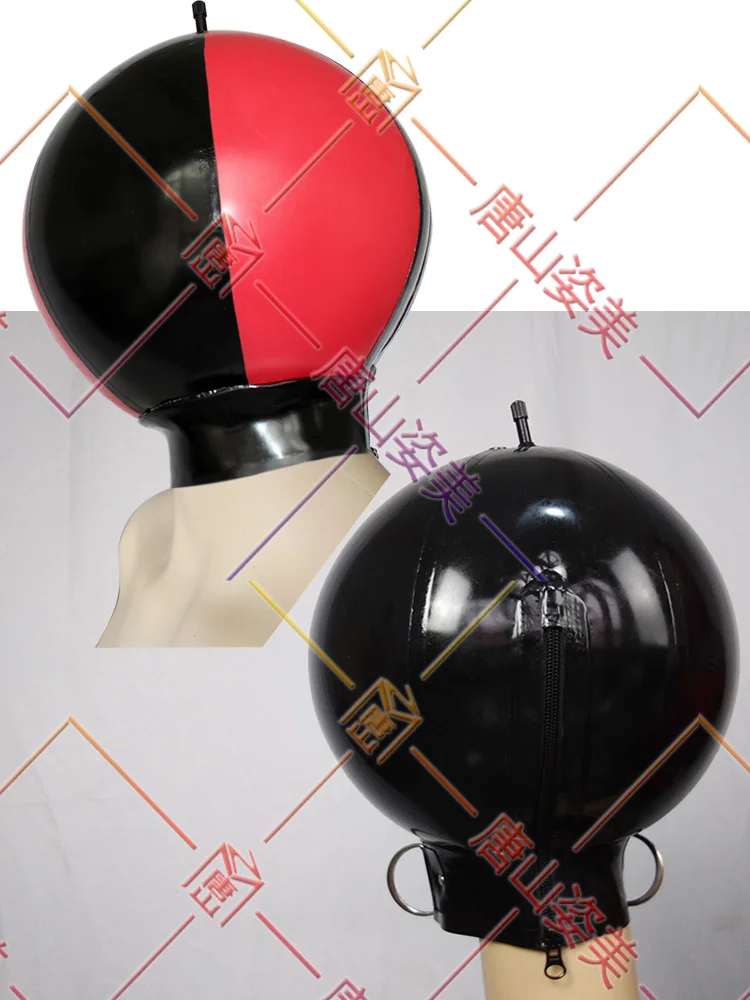 LATEX OPBLAASBAAR MASKER BASKETBAL LATEX KAP OP MAAT GEMAAKT