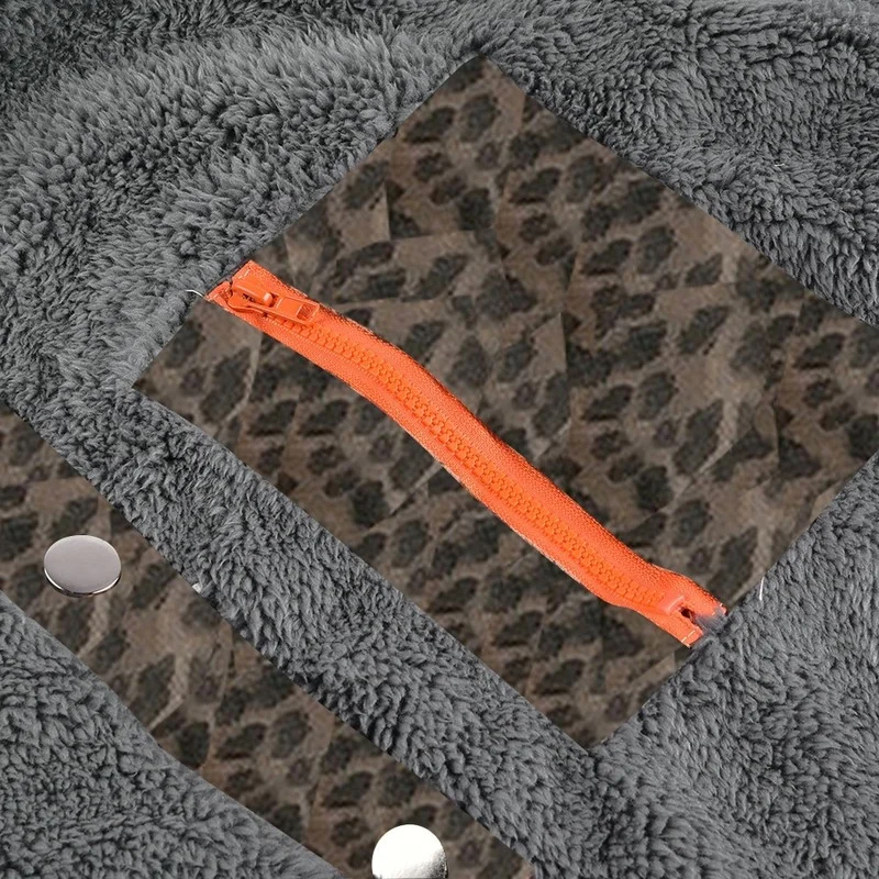 Autumn Outwear Female Faux Fur Leopard Print Hooded Jacket Warm Teddy Suede Sweatshirts Sexy Long Sleeve Tops Casual Winter Coat