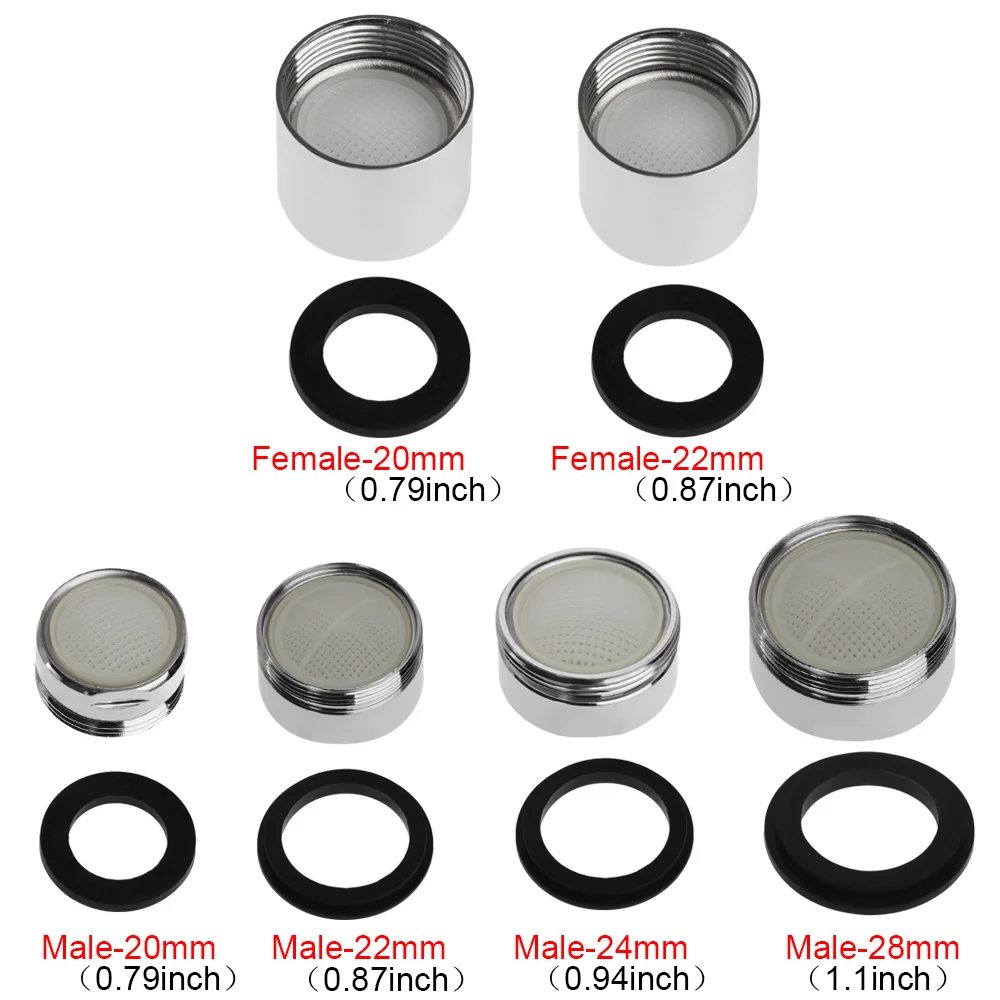 20/22/24/28mm Faucet Nozzle Filter Water Saving Tap Aerator Faucet Male Female Nozzle Spout End Diffuser Filter
