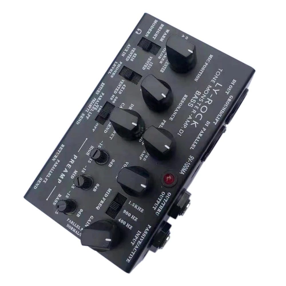 LYR PEDALS ly rock ,Bass Guitar pedal, Electric BASS Guitar audio workstation,Professional effect pedal,Black, True Bypass